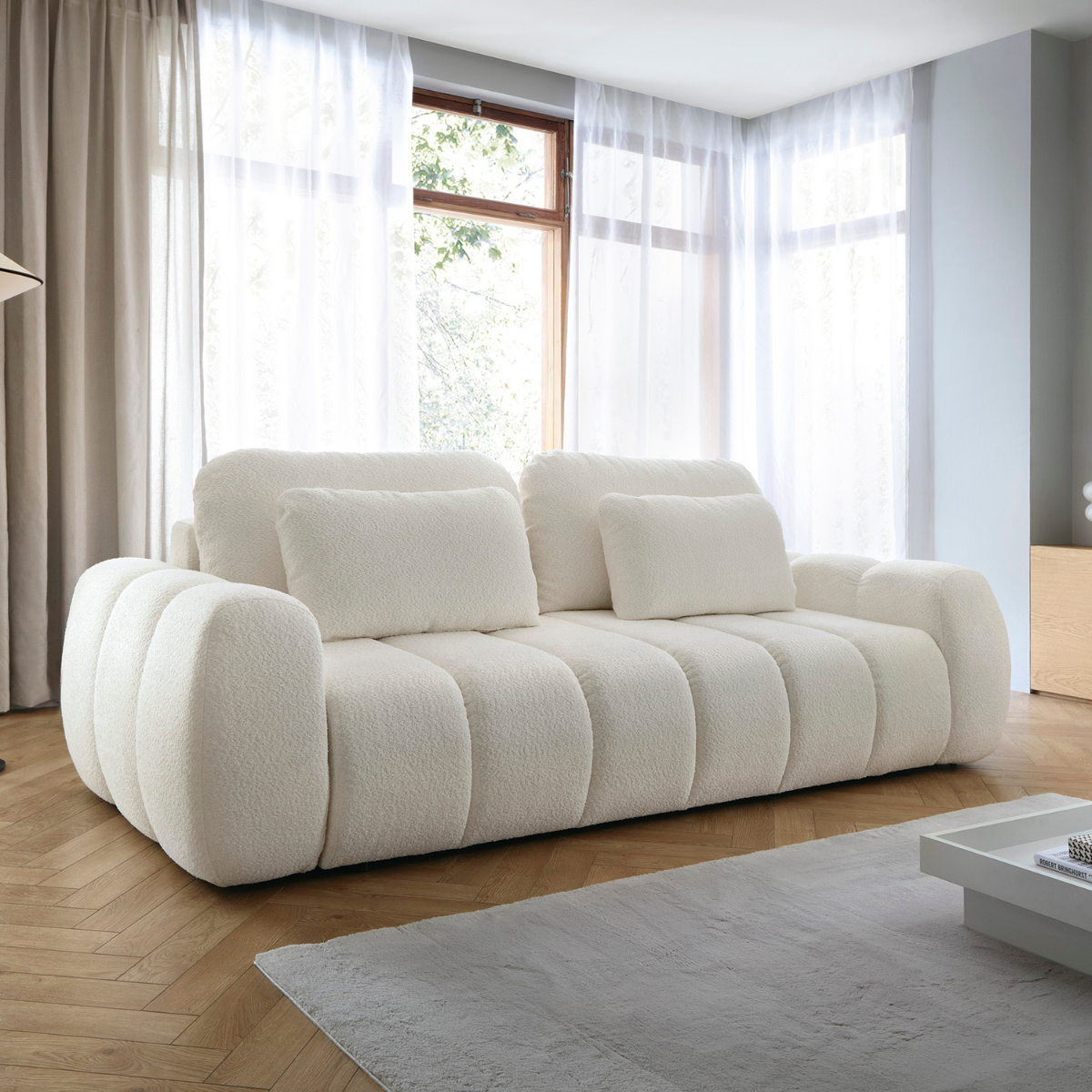 PZ MARGARET White design Sofa bed